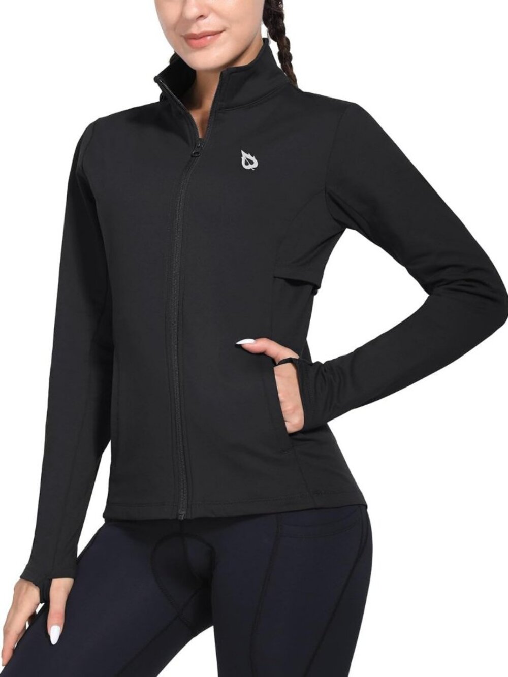 Cozy Women's Fleece Running Jacket - Water Resistant Winter Cycling Gear